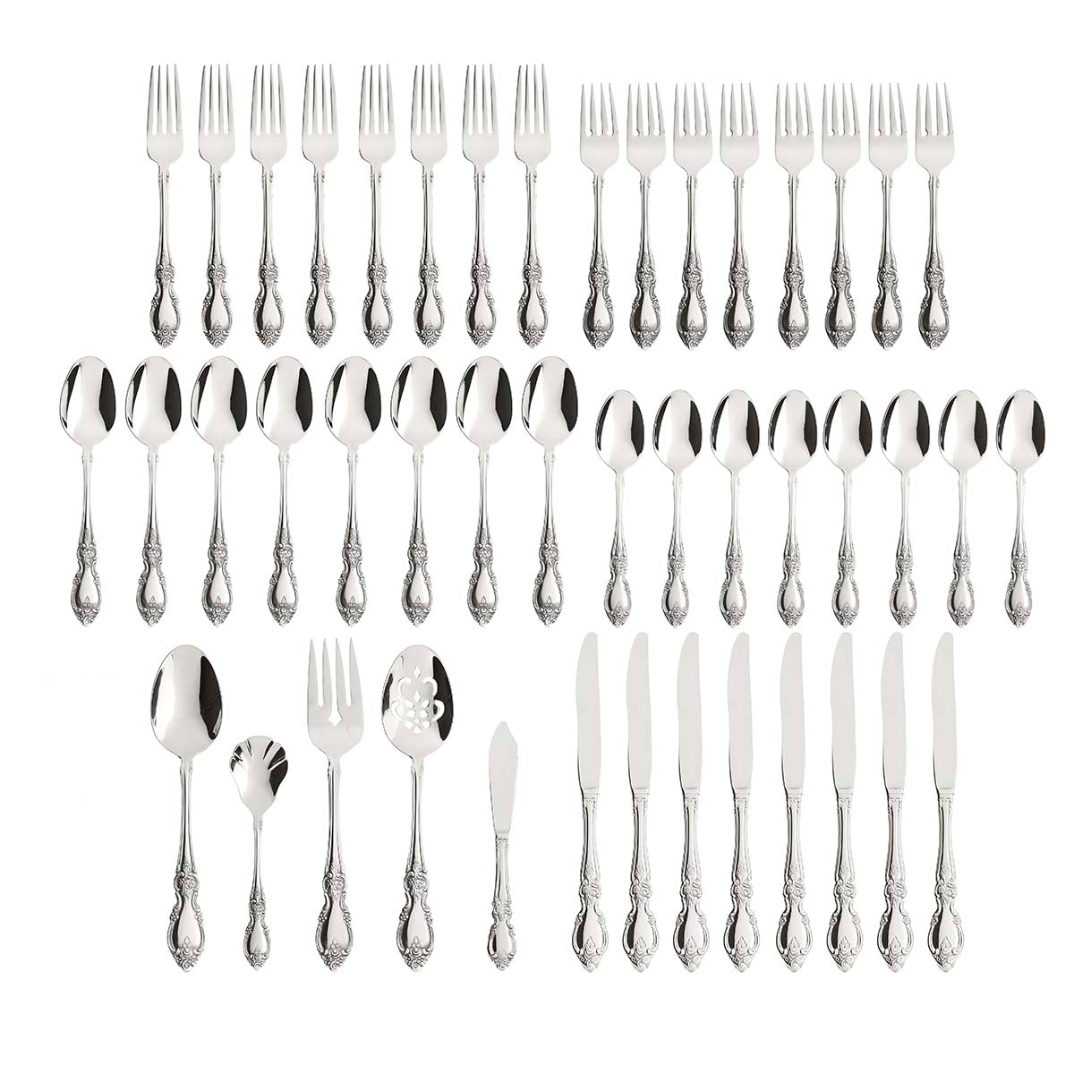 Louisiana 45 Piece Fine Flatware Set