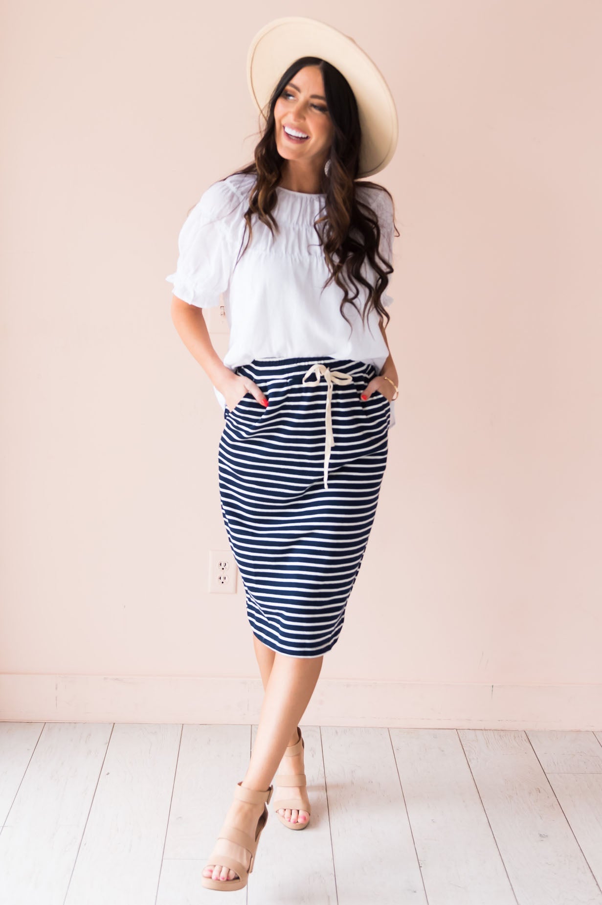 New Day Modest Tie Waist Skirt