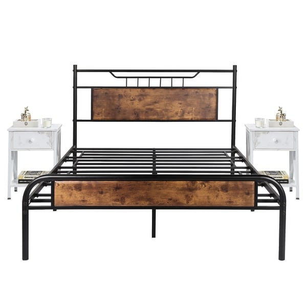 Taomika Mid Century 3-Pieces Bed and Nightstands Sets - - 34810956