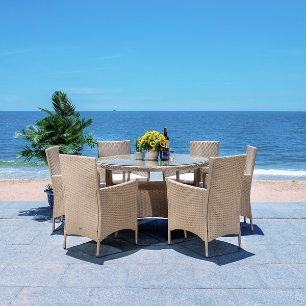 SAFAVIEH Outdoor Living Challe 7Piece Patio Dining Set