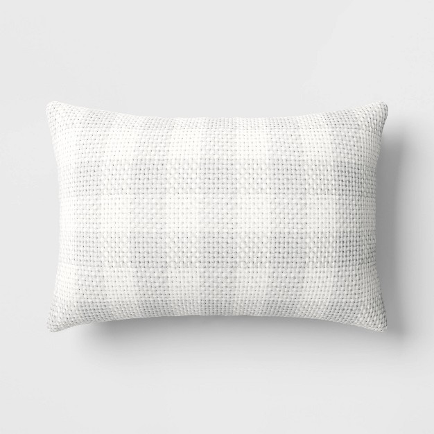 Chunky Check Rectangular Outdoor Lumbar Pillow Cream Designed With Studio Mcgee