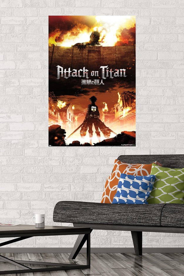 Trends International Attack On Titan Fire Unframed Wall Poster Prints