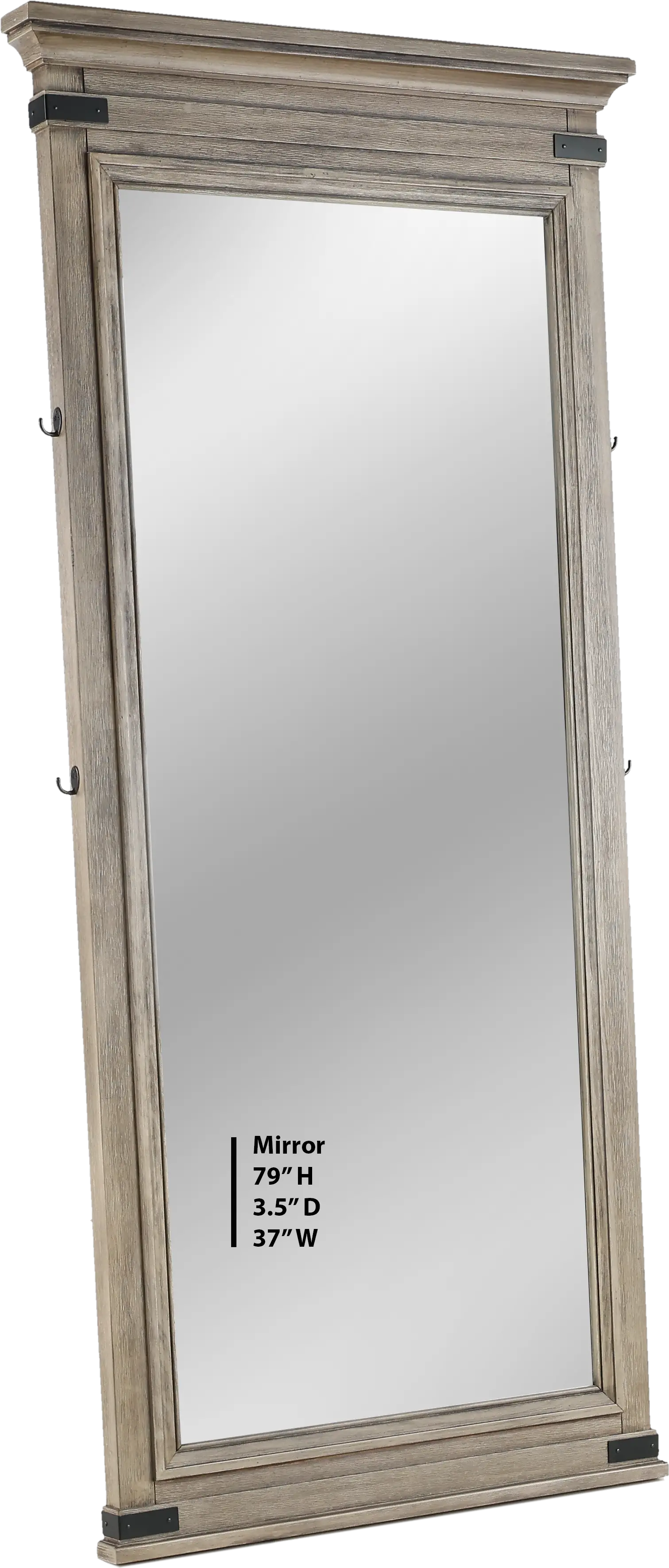 Forge Pewter Gray Floor Mirror