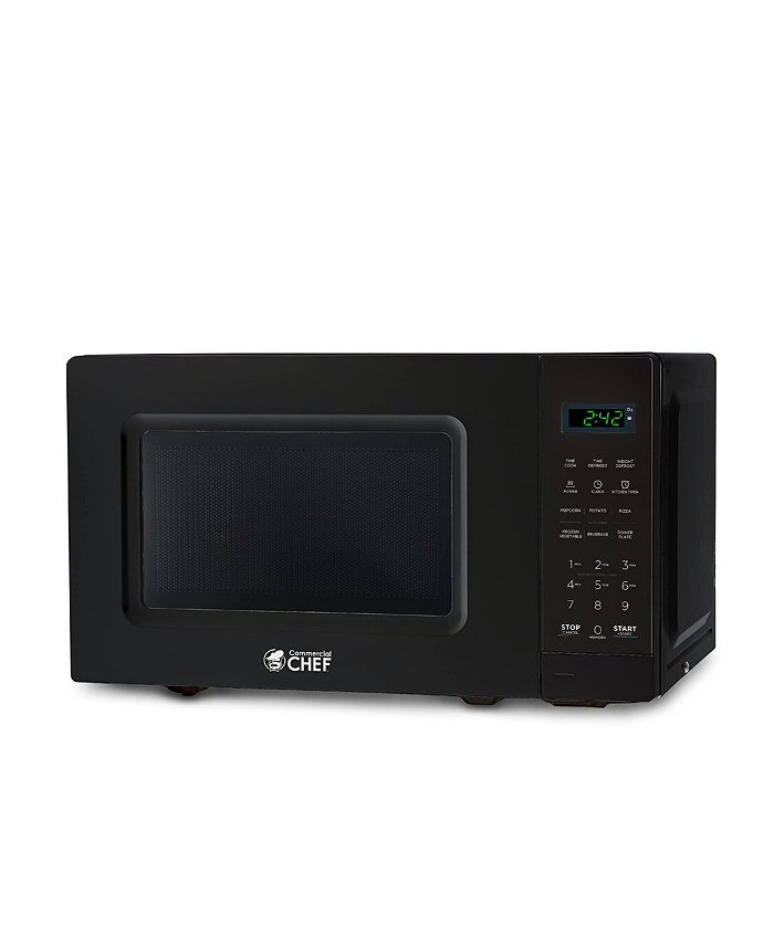 Commercial Chef 0.7 Cu. Ft. Counter Top Microwave Black