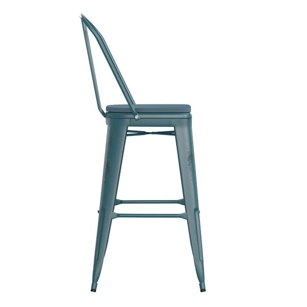 All-Weather Bar Height Stool with Poly Resin Seat