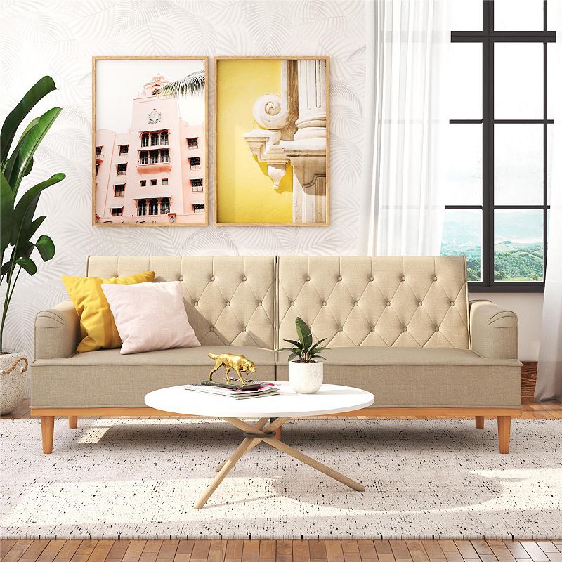 Mr. Kate Stella Vintage Inspired Tufted Futon