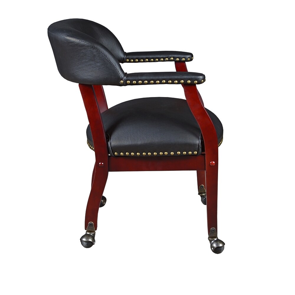 Irving Captain Chair with Casters  Black