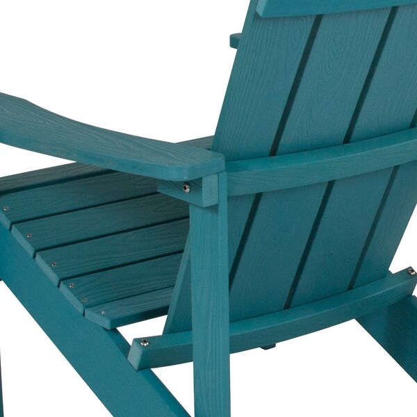 Outdoor AllWeather Poly Resin Wood Adirondack Chair