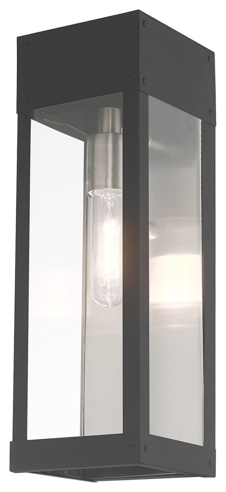 Barrett Outdoor Wall Lantern   Transitional   Outdoor Wall Lights And Sconces   by HedgeApple  Houzz