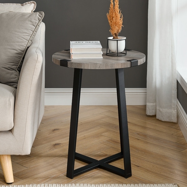 Middlebrook Barnett Round Metal Wrap Side Table