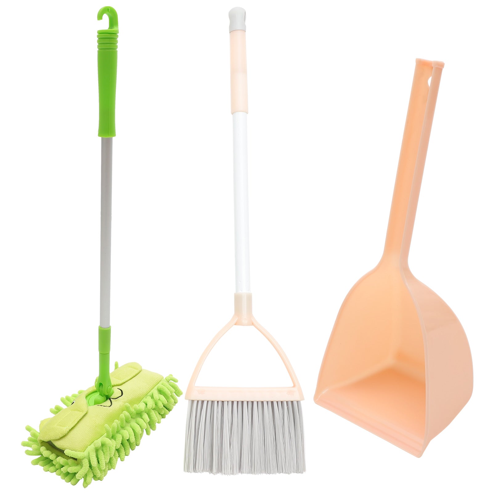 3pcs Children Broom Mop and Dustpan Combination Mini Broom Set Sweeping Toys Clean Small Broom Cleaning Mop