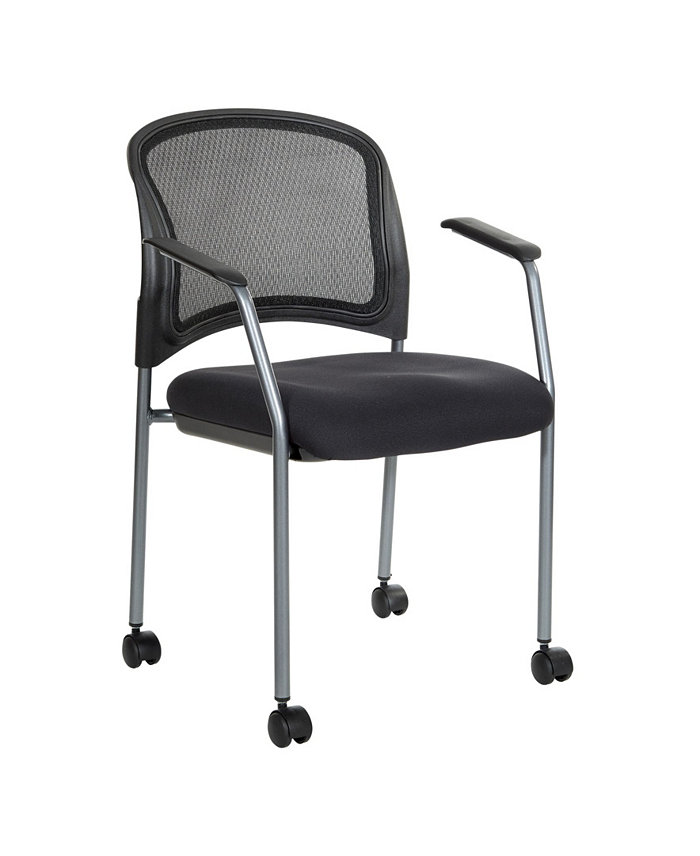 OSP Home Furnishings Titanium Finish Visitors Office Chair