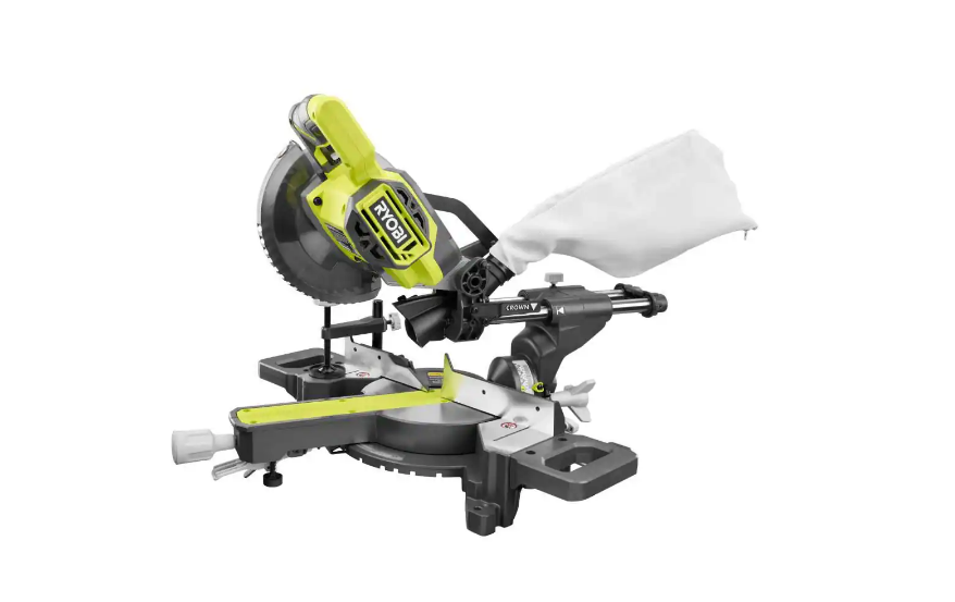 RYOBI PBT01B-PBP004 ONE+ 18V Cordless 7-1/4 in. Sliding Compound Miter Saw with HIGH PERFORMANCE Lithium-Ion 4.0 Ah Battery