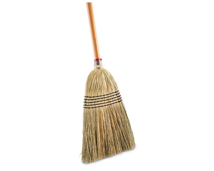 Libman Big Corn Broom with Wood Handle