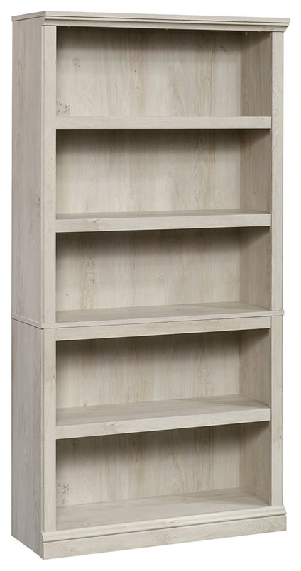 Bowery Hill 5 Shelf Transitional Engineered Wood Bookcase in Chalked Chestnut   Transitional   Bookcases   by Homesquare  Houzz