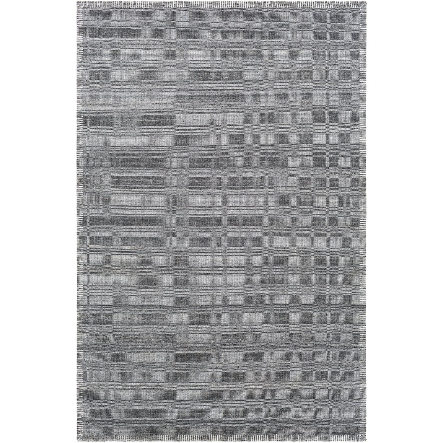 Irvine Hand Woven Rug in Medium Gray, Charcoal, Silver Gray