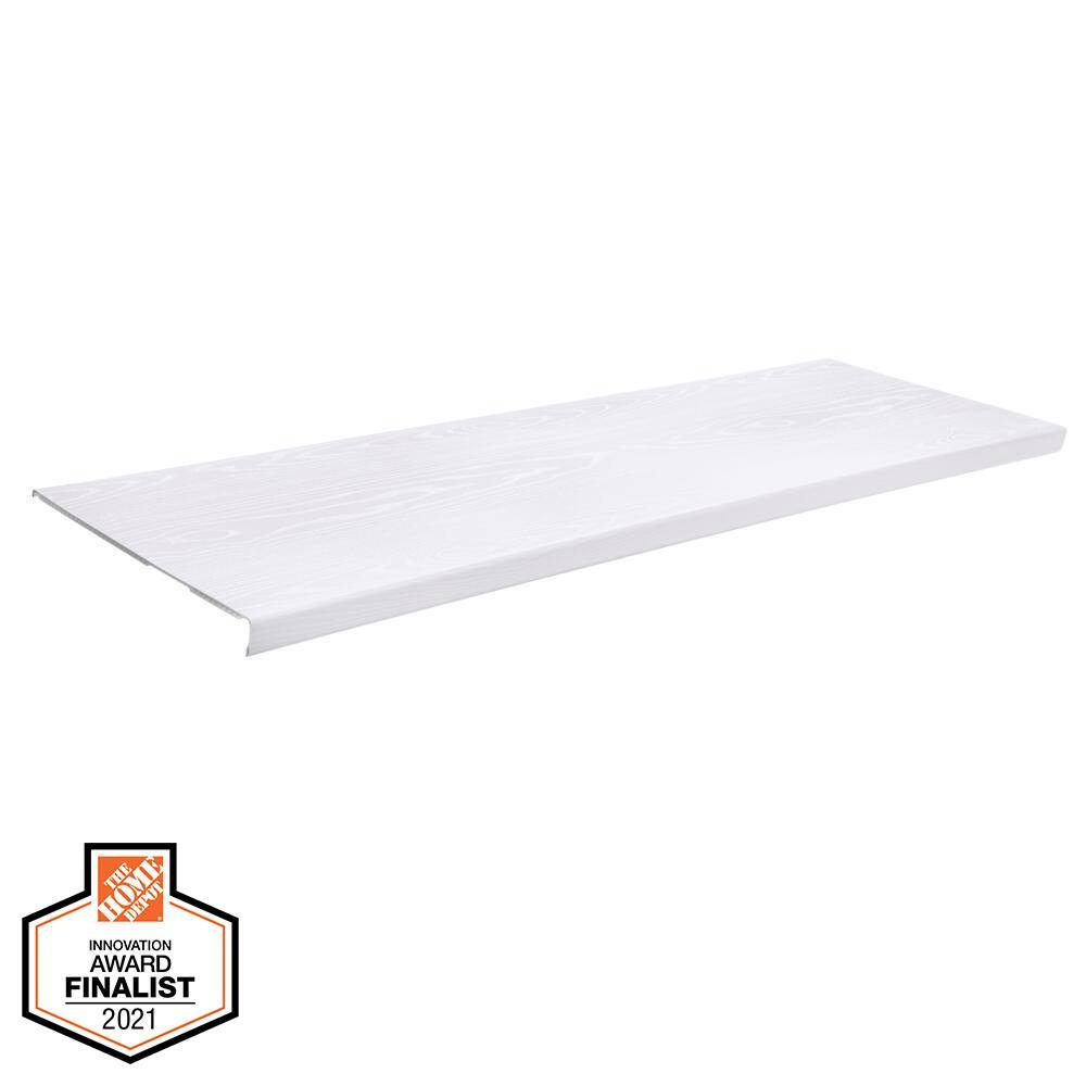 Everbilt 4 ft. x 16 in. Decorative Shelf Cover - White 90340