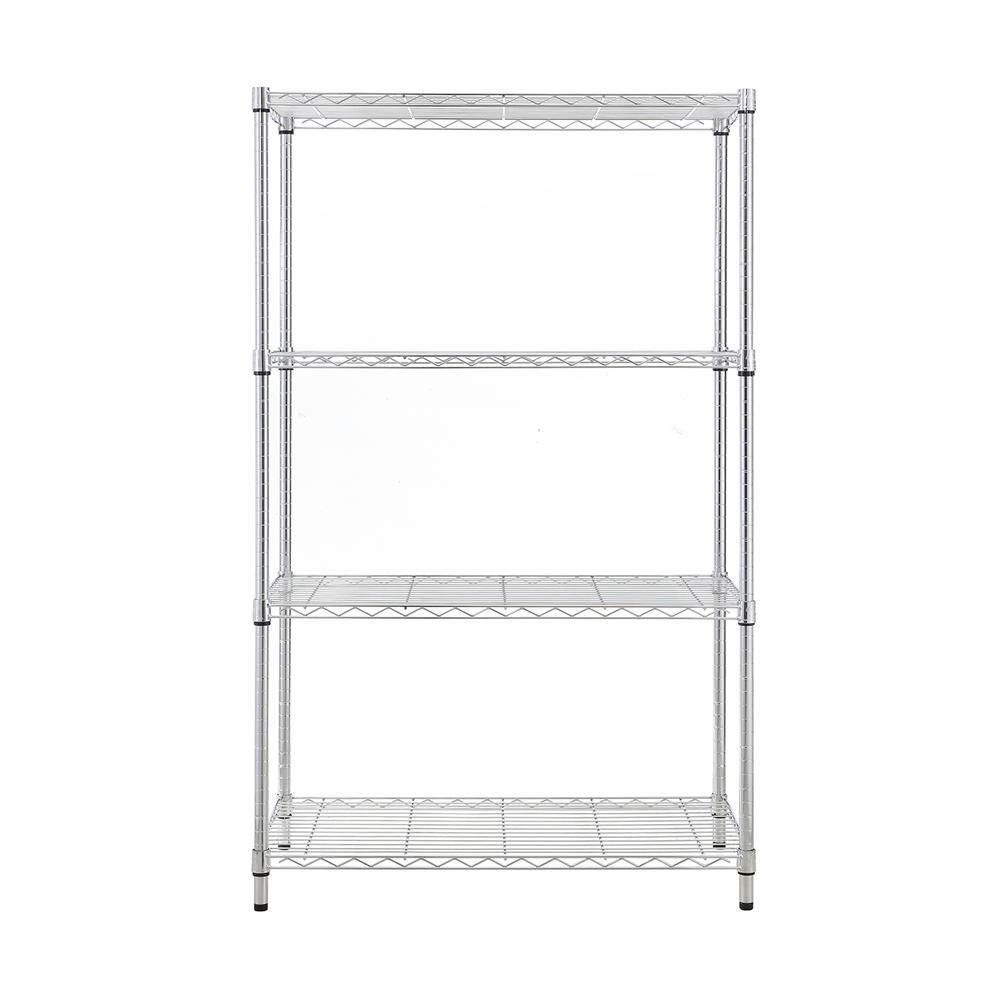 mzg 4-Tier Chrome Utility Wire Shelving Unit (18 in. x 59 in. x 36 in.) E4590150OH401LB