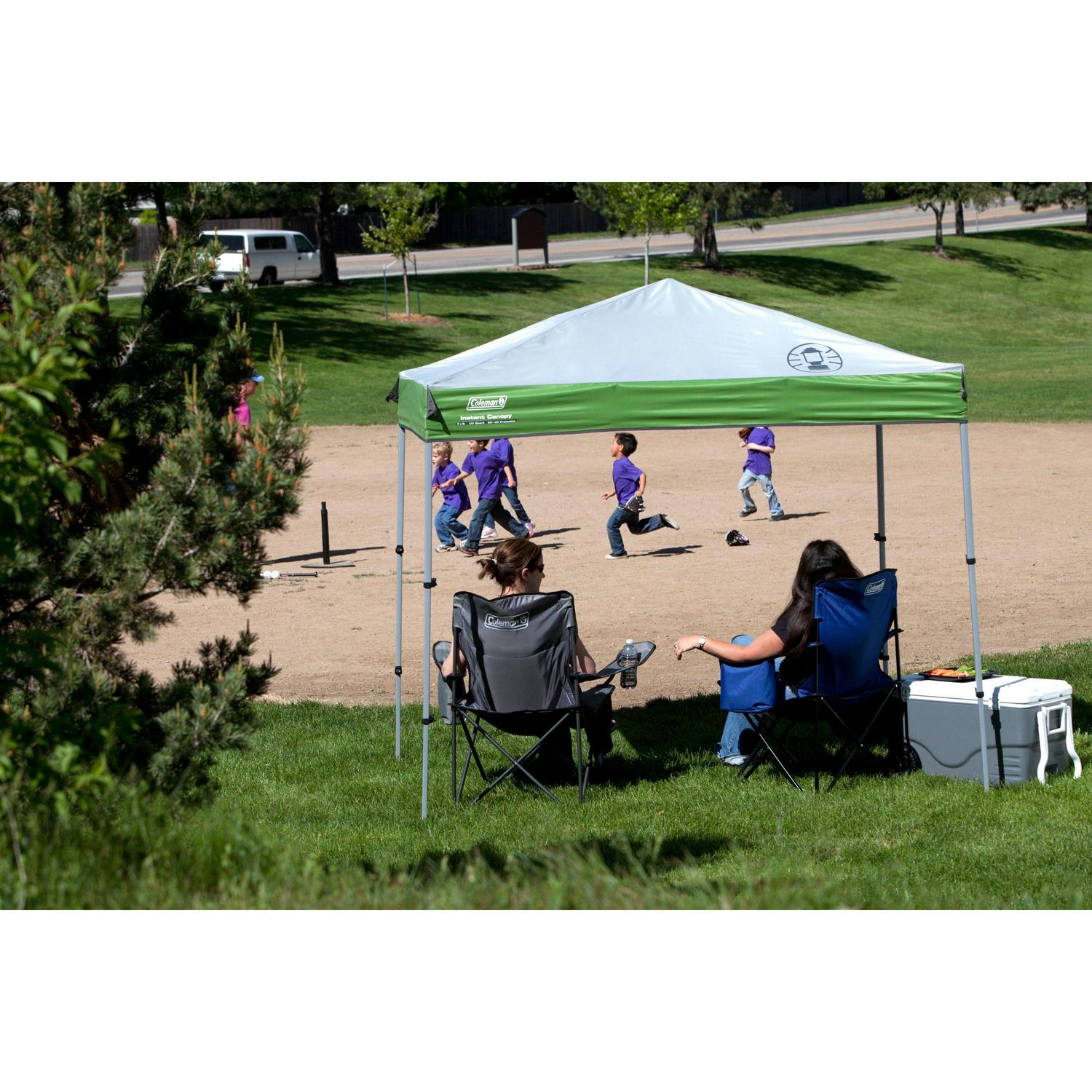 Coleman 78242 x 58242 Canopy Sun Shelter Tent with Instant Setup Green  Crowdfused