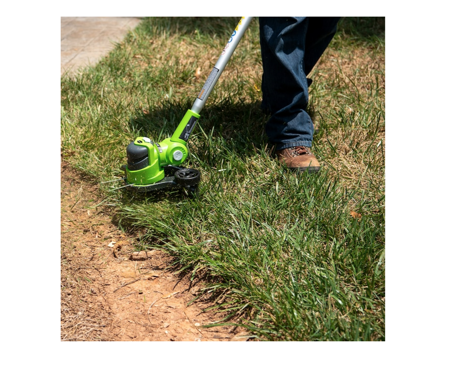 Greenworks ST24B215 24-volt 12-in Straight Cordless String Trimmer Edger Capable (Battery Included)