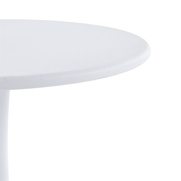 Modern 23.6'' Diameter Solid Metal Base Round End Table