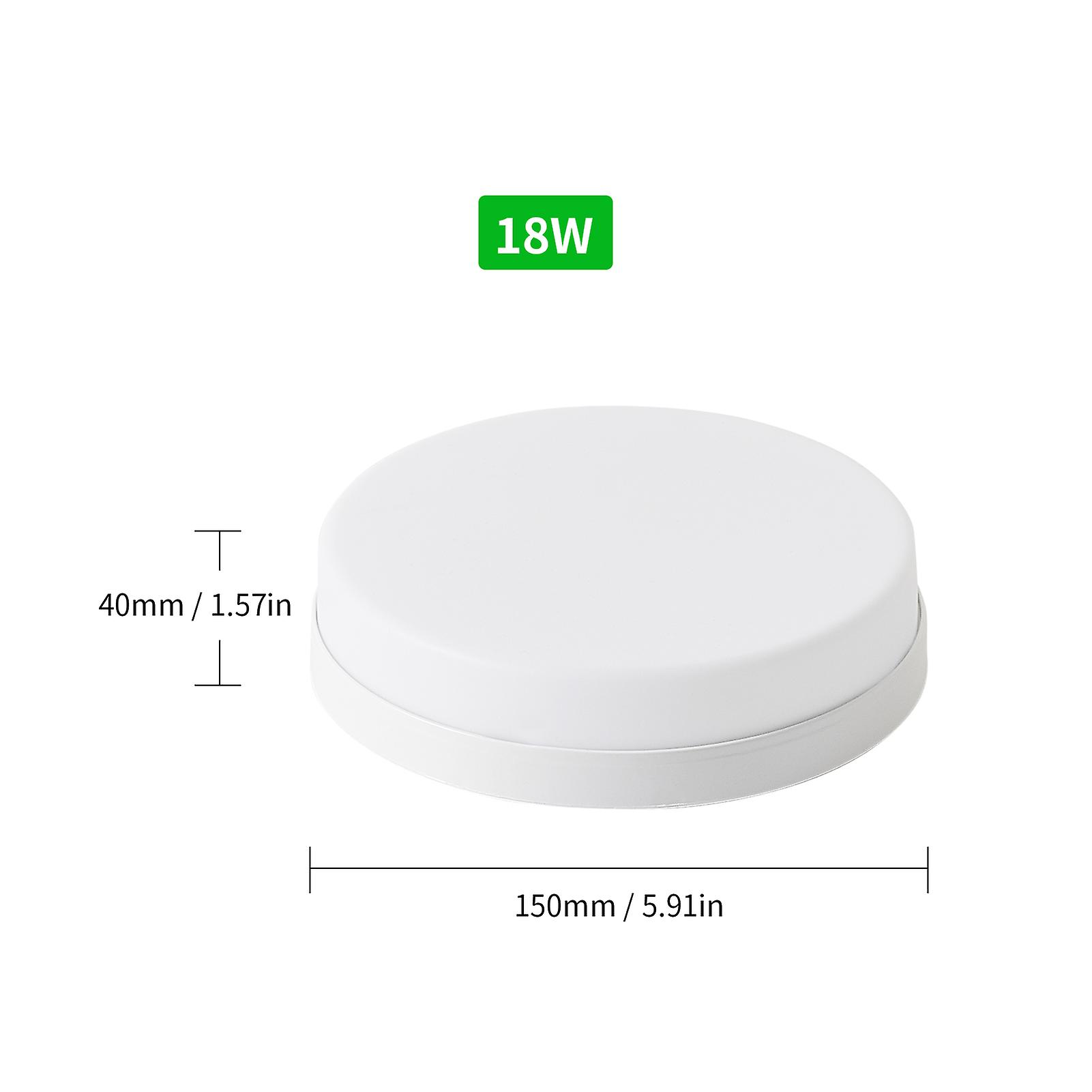 Leds Ceiling Light Flush Mounting 18w Round Ceiling Lamp For Kitchen Bedroom Hallway (2800-3200k Warm Light)