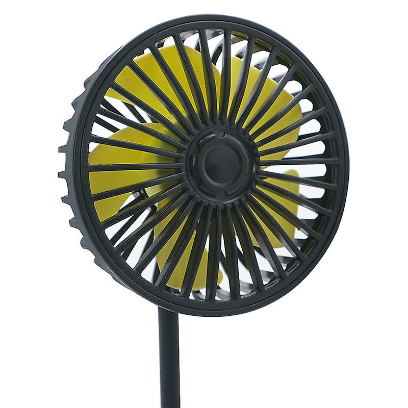 Back Seat Fan 3-speed Wind Adjustment Fan Blades Usb Auto Cooling Wind 5 Fan Blades Car Electronics