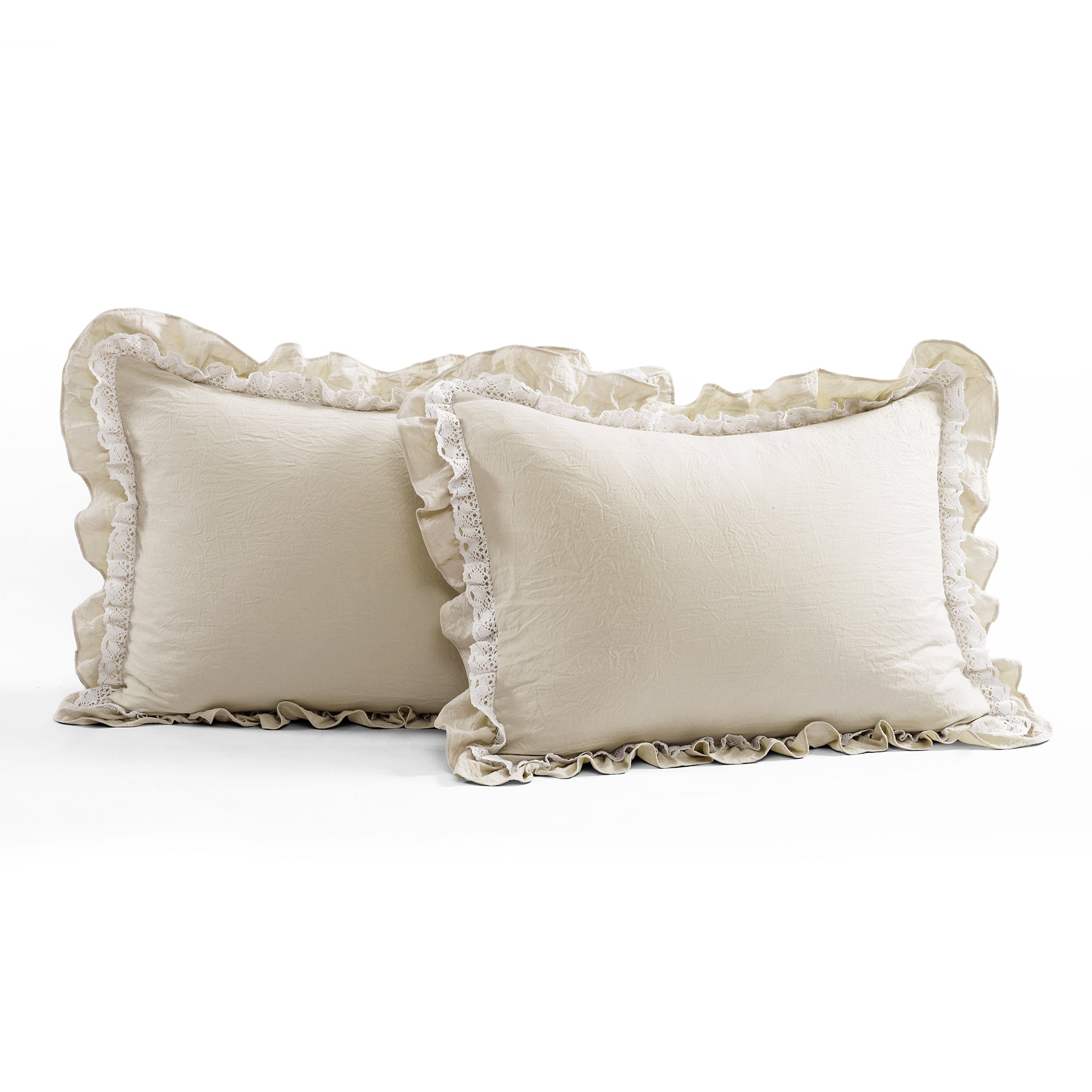 Ella Ruffle Lace 3 Piece Comforter Set