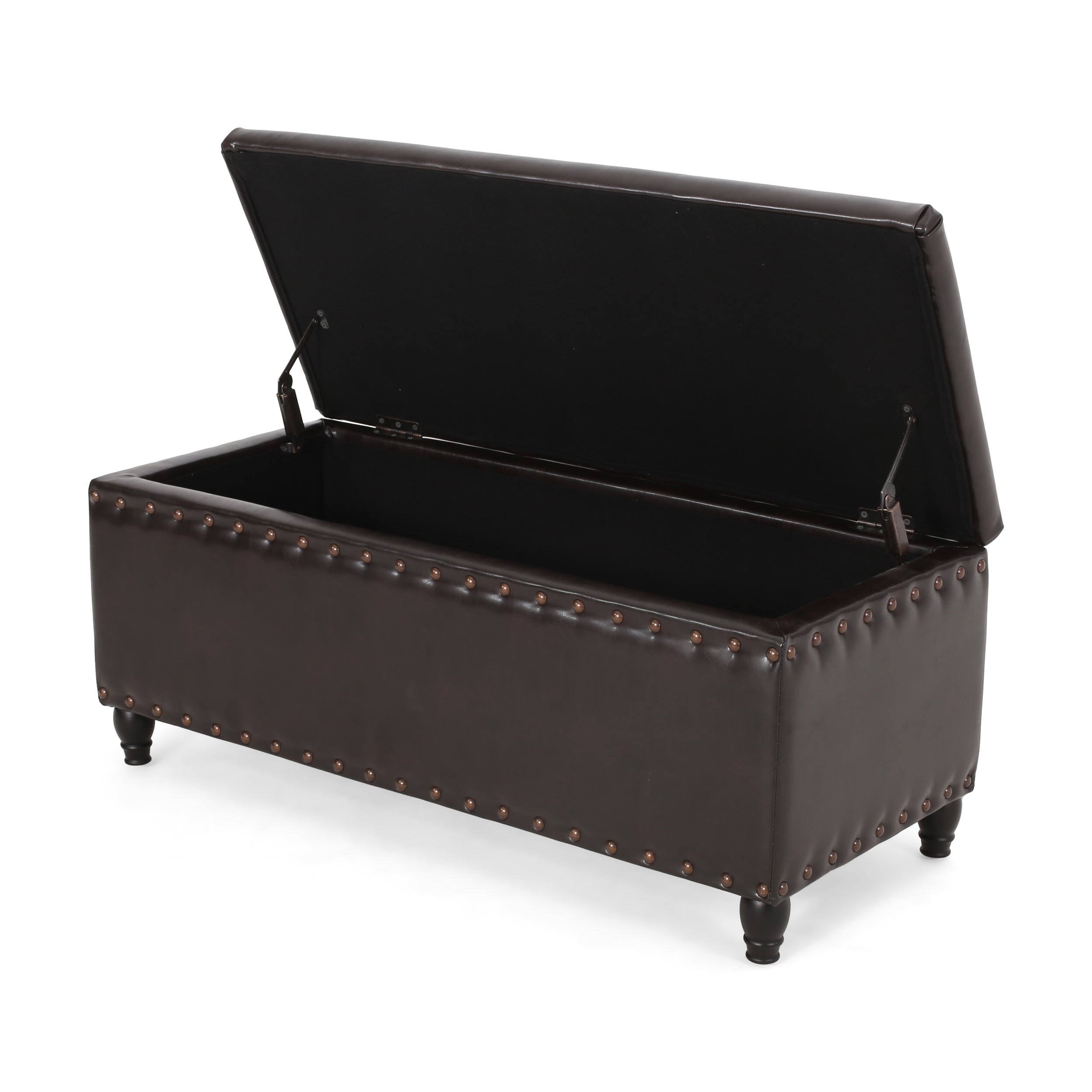 Envy Contemporary Bonded Leather Storage Ottoman