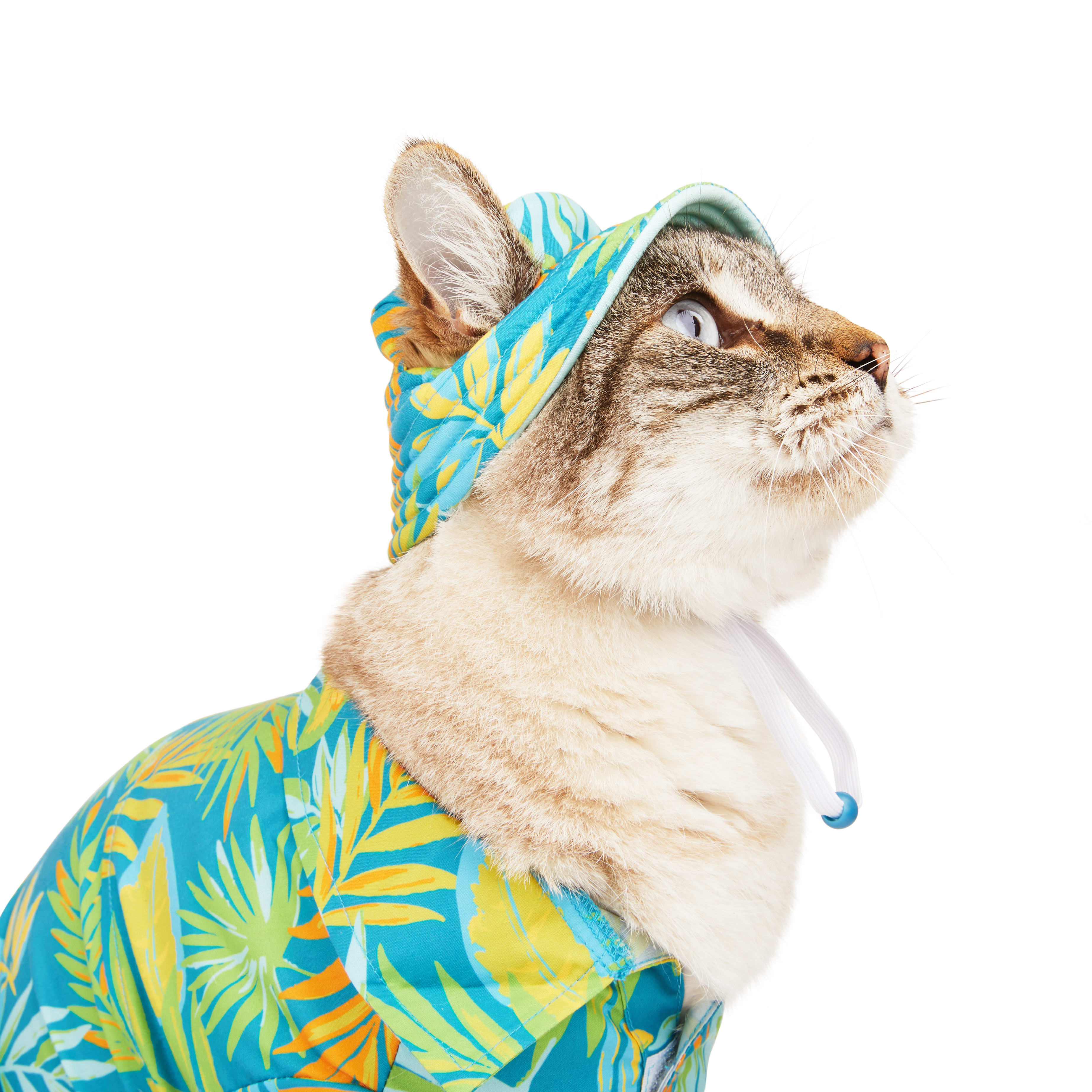 YOULY Cat Tropic Palm Shirt， Small/Medium