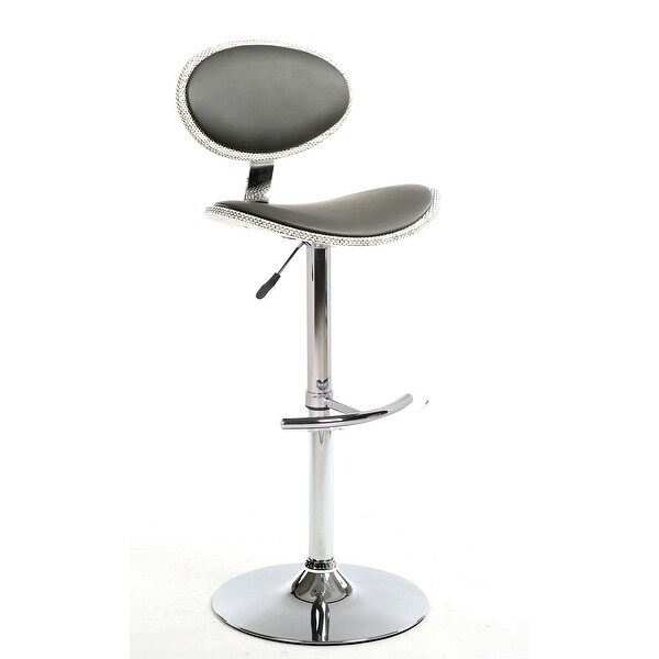 Somette Grey Chrome Pneumatic Stool