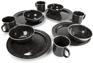 GSI Outdoors Pioneer Enamelware Table Set - Black