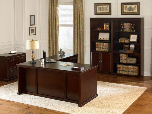 Huntington Club 72 quotWood Bookcase  Storage Cabinet  Office Shelves   Traditional   Bookcases   by Martin Furniture  Houzz