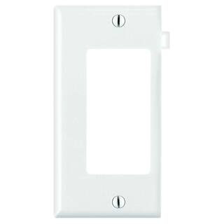 Leviton White 1-Gang DecoratorRocker Wall Plate (1-Pack) 905-PSE26-00W