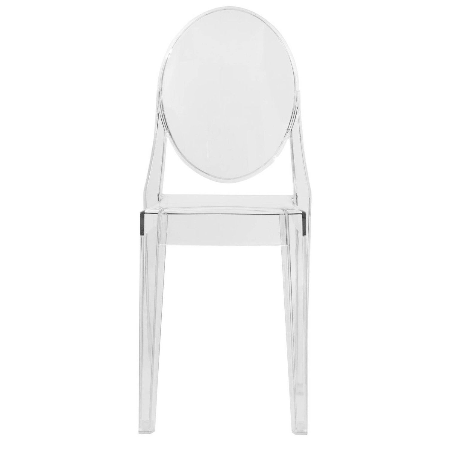 LeisureMod Marion Transparent Acrylic Modern Chair - Clear