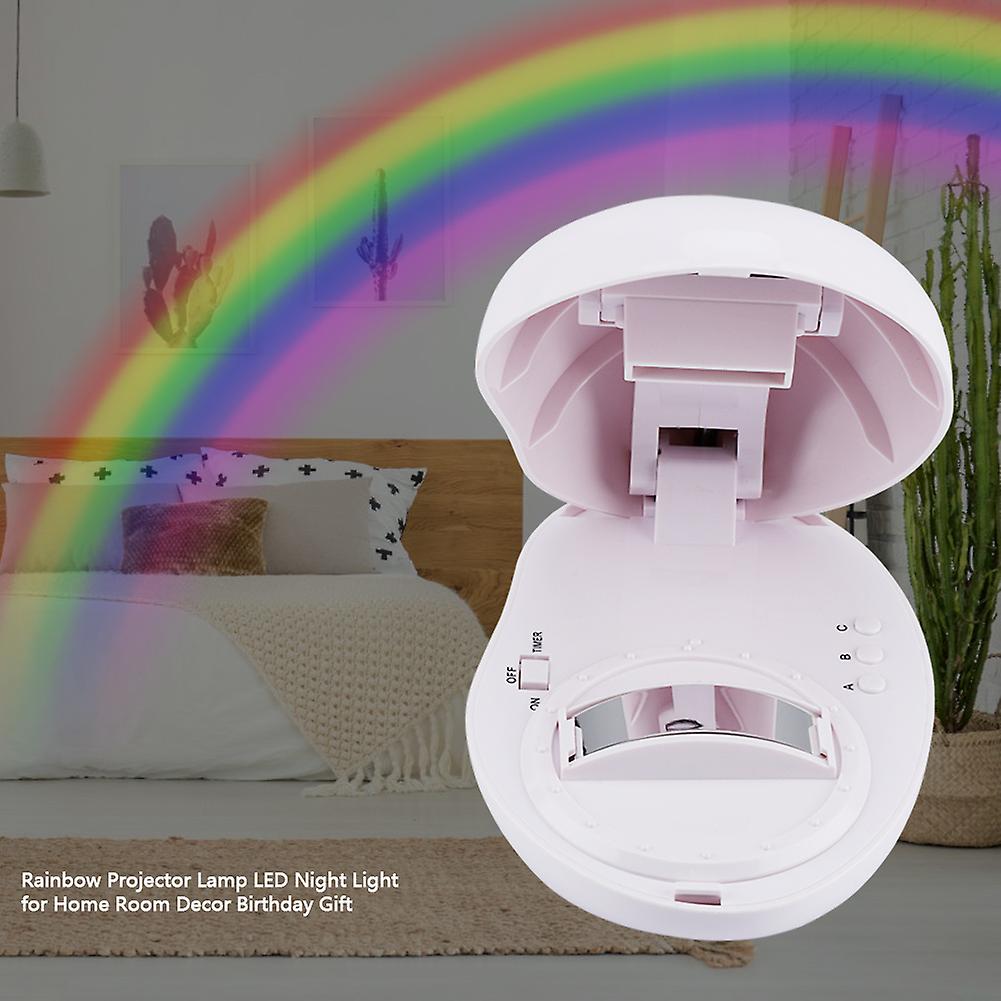 Rainbow Projector Lamp LED Night Light Atmosphere Light for Home Room Decor Birthday Gift