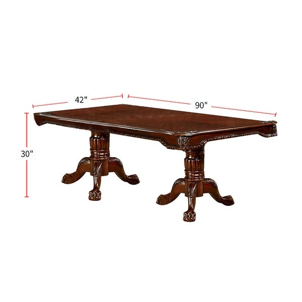 Wooden Dining Table in Brown Cherry Finish - Brown Cherry