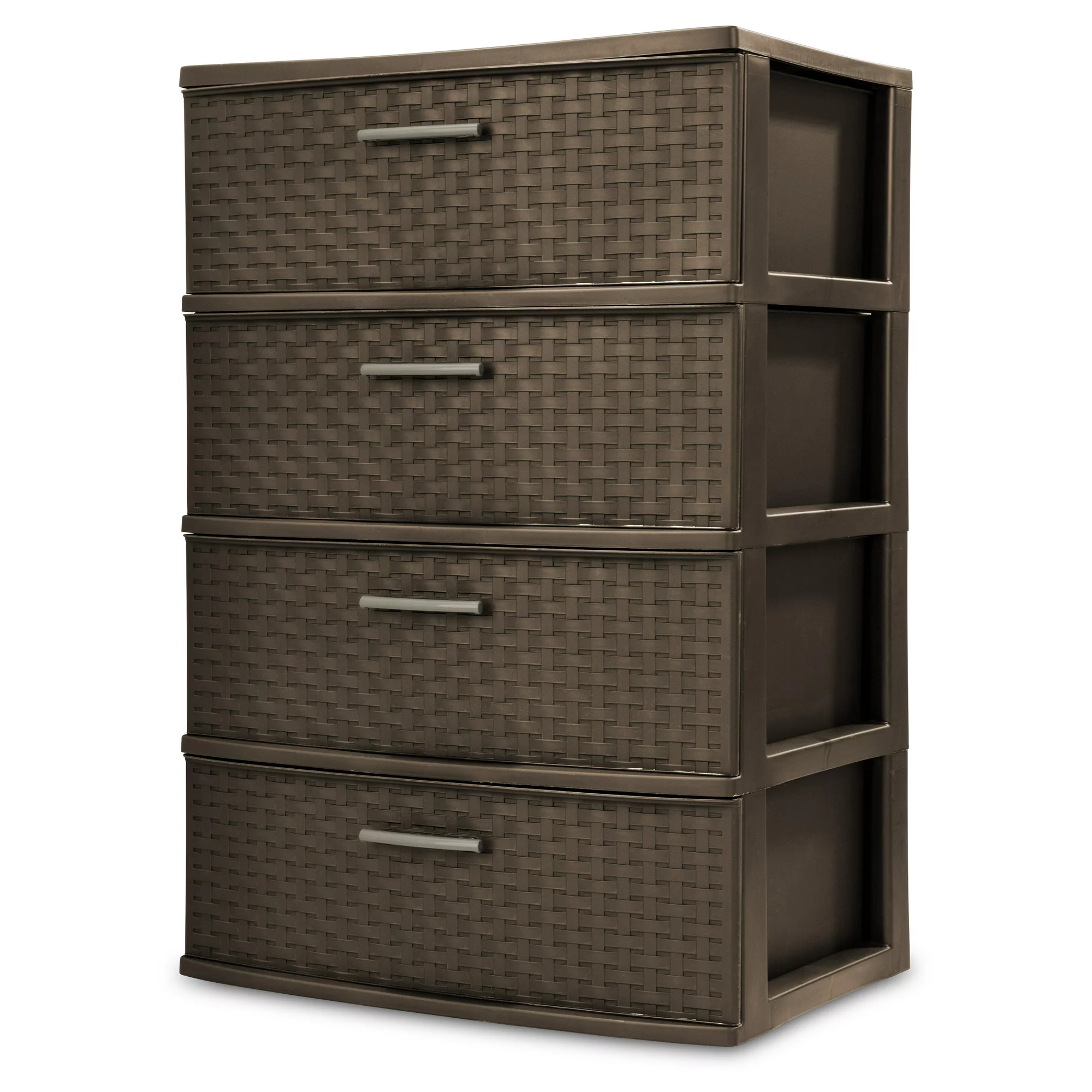 4 Drawer Wide Weave Tower Espresso