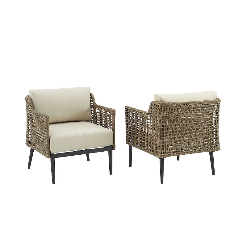 Crosley Southwick Outdoor Wicker Arm Chair 2-Piece Set