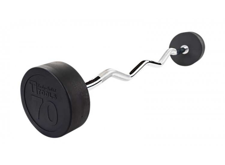 Body-Solid 70 lb Fixed Weight EZ Curl Barbell