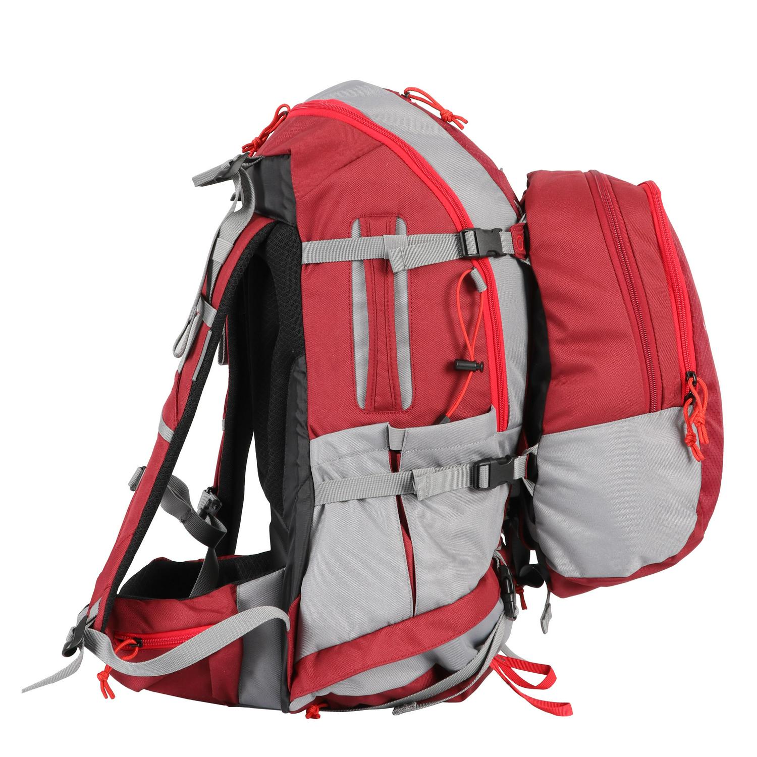 Ozark Trail 2in1 Family Pack 35 Liter Hiking Backpack with Detachable 15 Liter Daypack Red  Crowdfused