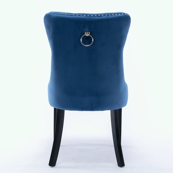 2Pcs High-end Tufted Velvet Dining Chair