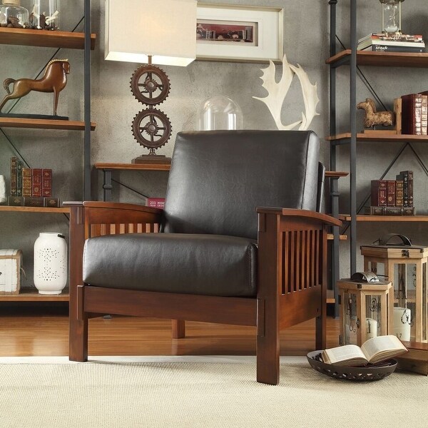 Hills Mission-Style Oak Accent Chair by iNSPIRE Q Classic