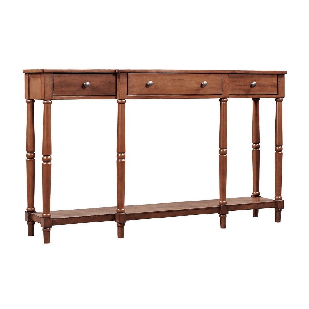 Console Table Sofa Table for Living Room with Storage Shelf and Drawer