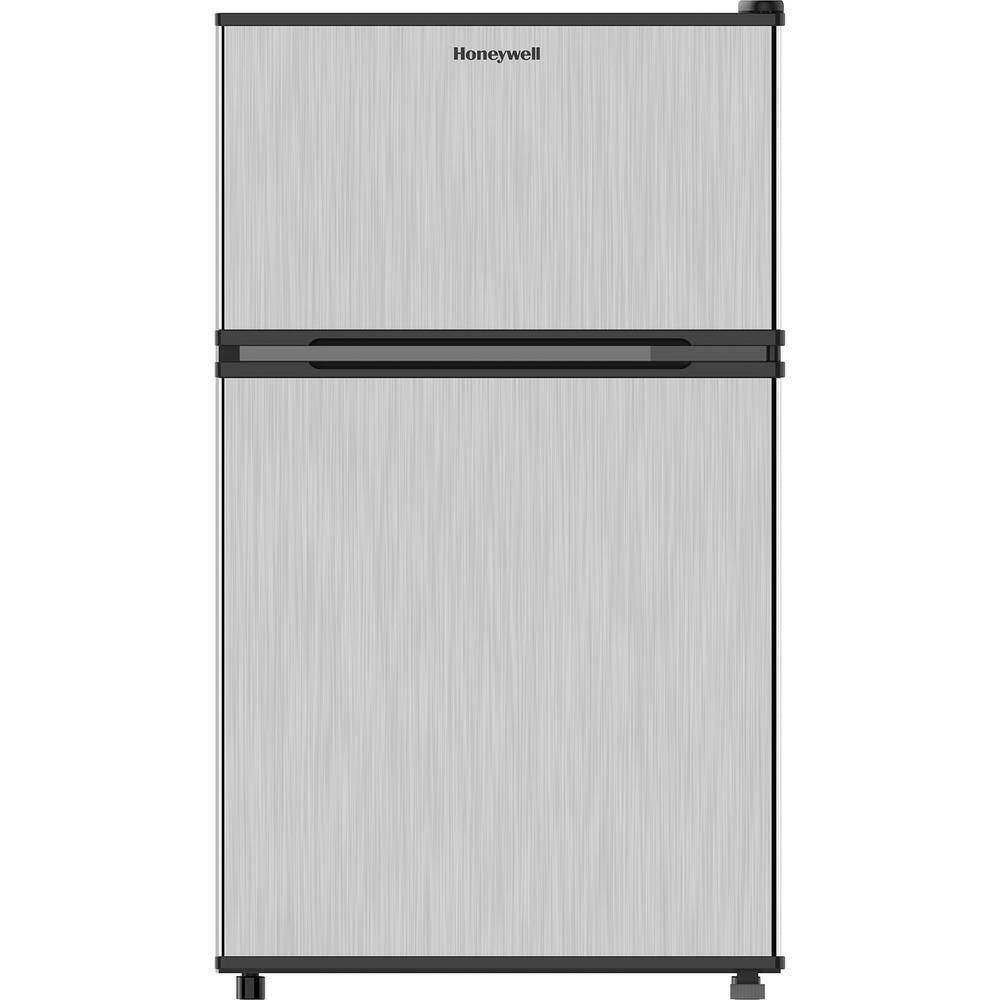 Honeywell 3.1 cu. ft. 2 Door Compact Refrigerator in Stainless Steel with Freezer H31MRS