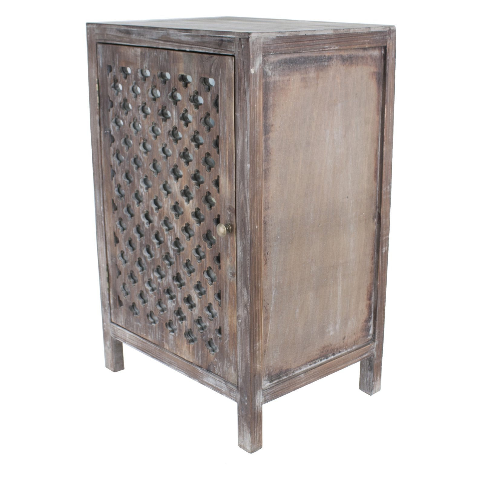 Decor Therapy Mirrored Cabinet End Table， MDF