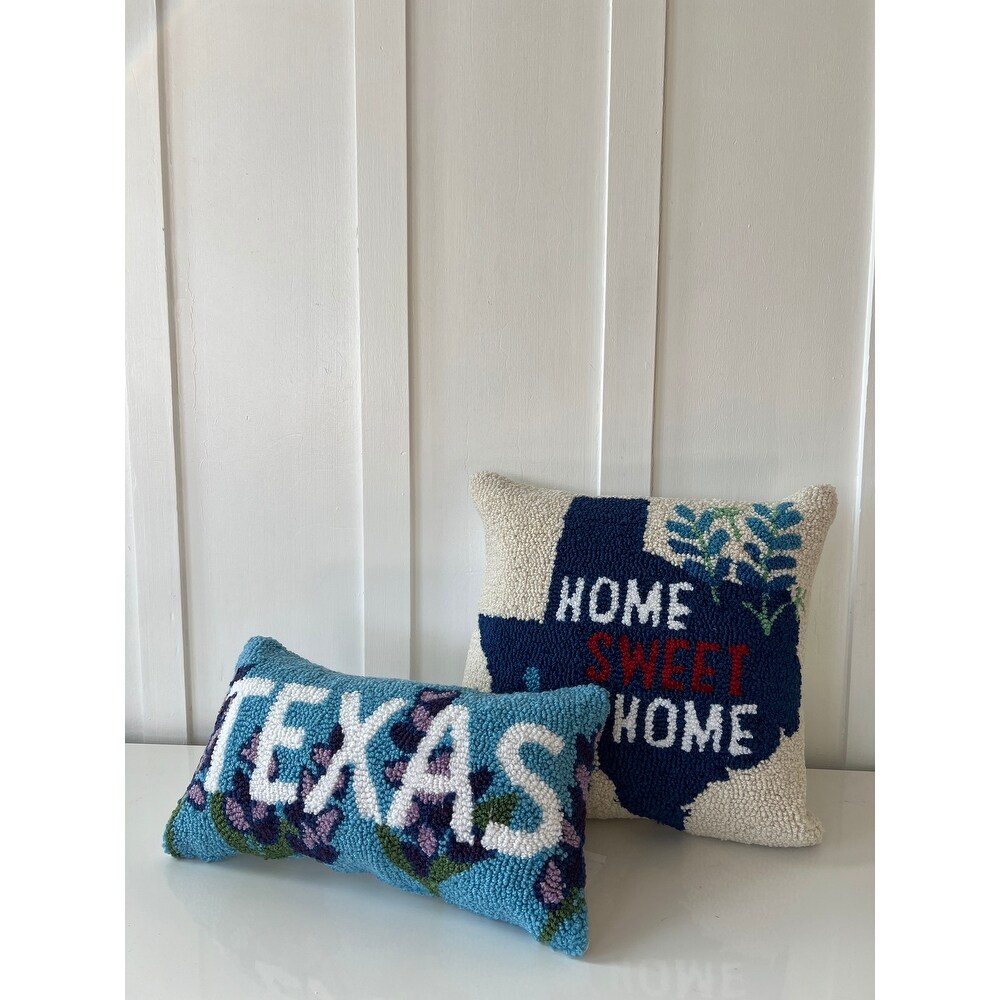 Texas Blue Bonnet Hook Pillow  9x16\