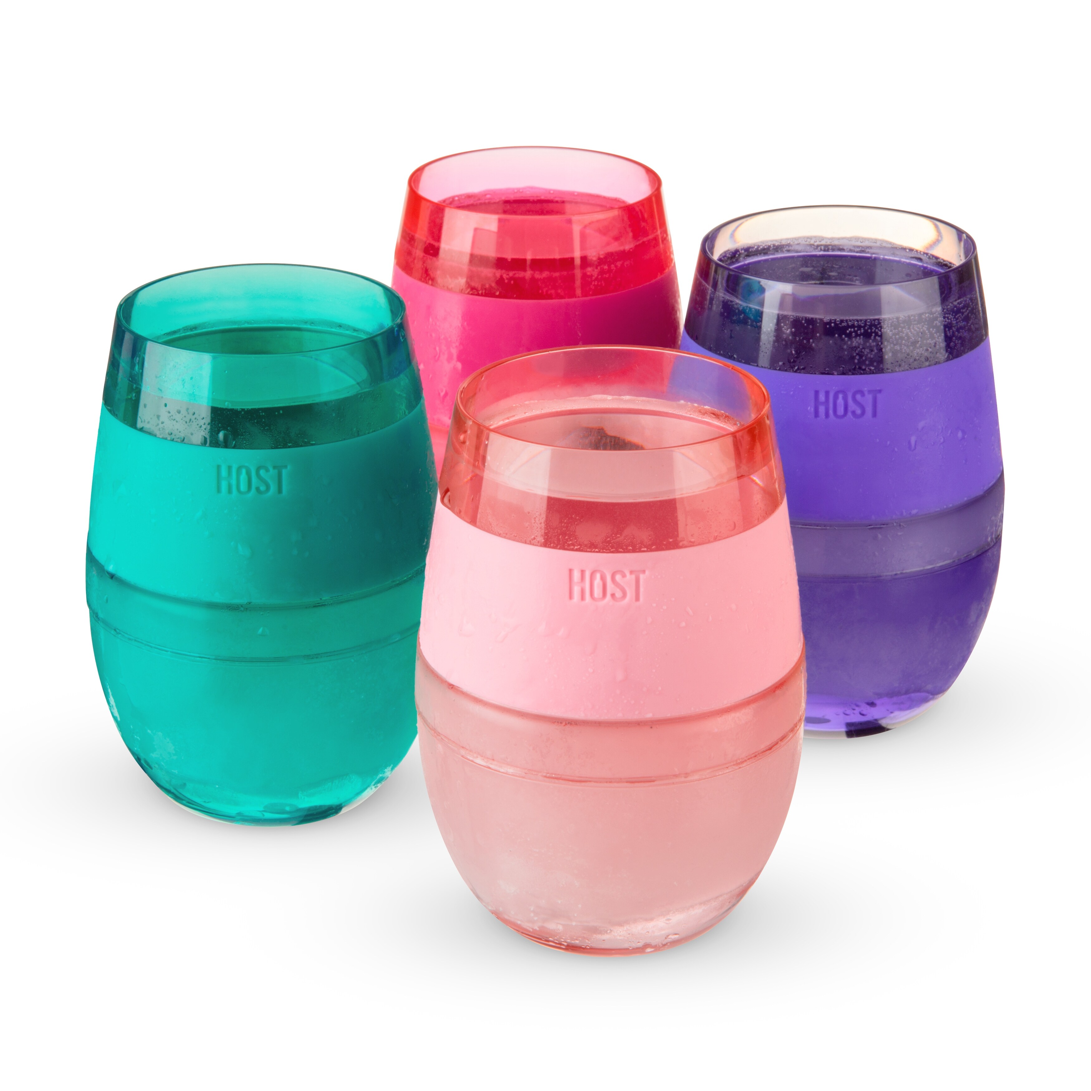 Wine FREEZE Translucent Cooling Cups (set of 4) by HOST - Assorted