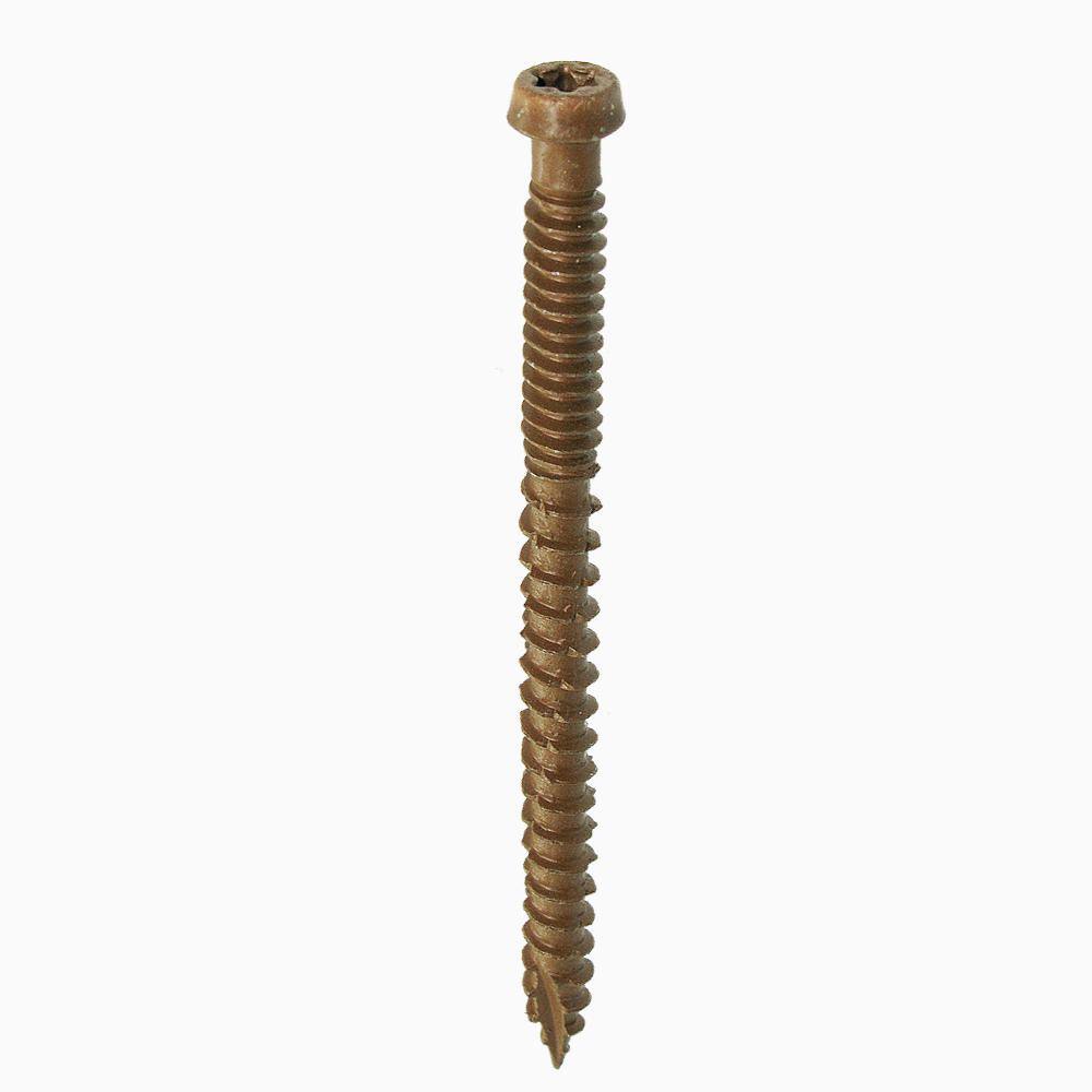 Deckmate #9 x 3 in. Self-Starting Star-Drive Bugle Head Brown Composite Deck Screws (1 lb.65 pcs) N3CSB1