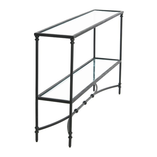 Libertine Glass and Iron Console Table